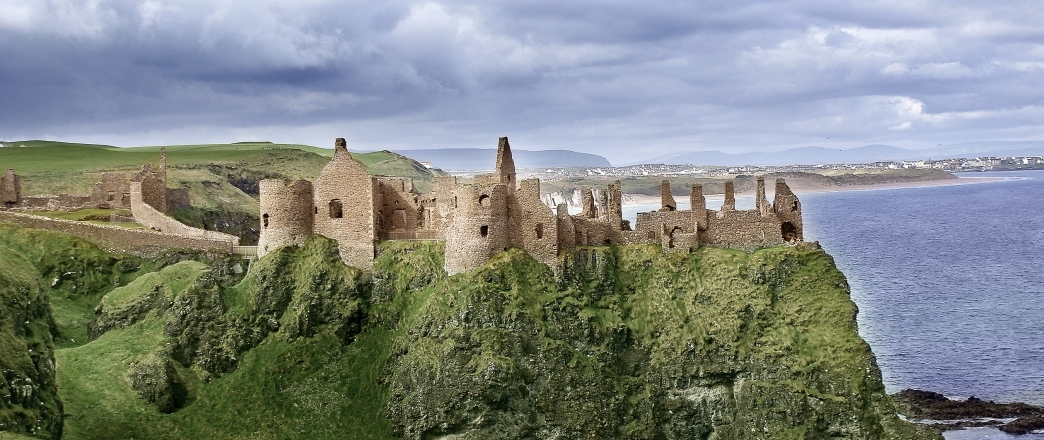 Dunluce castle looking towards Portrush